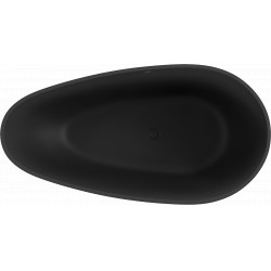 Luxury Palermo szabadon álló fürdökád   öntött márvány  150 x 78 cm, fekete mat - 57211507870 Térben álló kád
