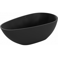 Luxury Palermo szabadon álló fürdökád   öntött márvány  150 x 78 cm, fekete mat - 57211507870 Térben álló kád Térben álló kád Luxury