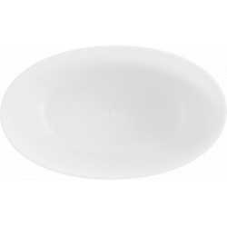 Luxury Parma szabadon álló fürdökád  öntött márvány  160 x 95 cm, fehér mat - 57231609500 Térben álló kád