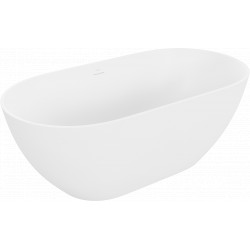 Luxury Rimini szabadon álló fürdökád  öntött márvány  150 x 75 cm, fehér mat - 57241507500 Térben álló kád Térben álló kád Luxury