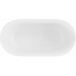 Luxury Rimini szabadon álló fürdökád  öntött márvány  150 x 75 cm, fehér mat - 57241507500 Térben álló kád