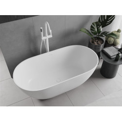 Luxury Rimini szabadon álló fürdökád  öntött márvány  150 x 75 cm, fehér mat - 57241507500 Térben álló kád