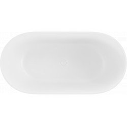 Luxury Rimini szabadon álló fürdökád  öntött márvány  150 x 75 cm, fehér mat - 57241507500 Térben álló kád
