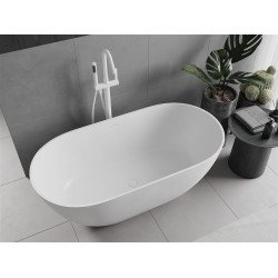 Luxury Rimini szabadon álló fürdökád  öntött márvány  150 x 75 cm, fehér mat - 57241507500 Térben álló kád