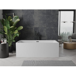 Luxury Nita szabadon álló fürdökád akril  170 x 80 cm, fehér,  leeresztö   fekete - 52091708000-B Térben álló kád Térben álló kád Luxury