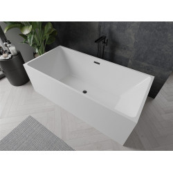 Luxury Nita szabadon álló fürdökád akril  170 x 80 cm, fehér,  leeresztö   fekete - 52091708000-B Térben álló kád