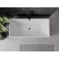 Luxury Nita szabadon álló fürdökád akril  170 x 80 cm, fehér,  leeresztö   fekete - 52091708000-B Térben álló kád