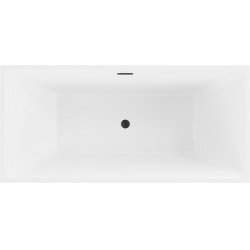 Luxury Nita szabadon álló fürdökád akril  170 x 80 cm, fehér,  leeresztö   fekete - 52091708000-B Térben álló kád