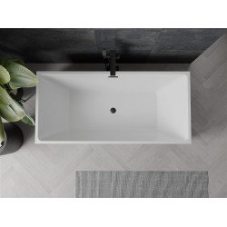 Luxury Nita szabadon álló fürdökád akril  170 x 80 cm, fehér,  leeresztö   fekete - 52091708000-B Térben álló kád