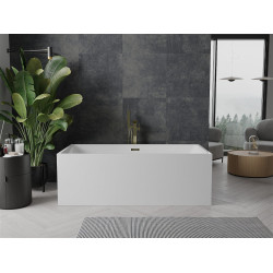 Luxury Nita szabadon álló fürdökád akril  170 x 80 cm, fehér,  leeresztö arany - 52091708000-G Térben álló kád Térben álló kád Luxury