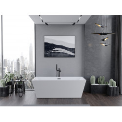 Luxury Lita szabadon álló fürdökád akril  170 x 75 cm, fehér,  leeresztö   fekete - 52121707500-B Térben álló kád Térben álló kád Luxury