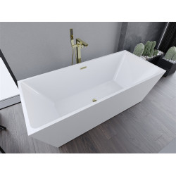 Luxury Lita szabadon álló fürdökád akril  170 x 75 cm, fehér,  leeresztö arany - 52121707500-G Térben álló kád