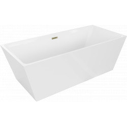 Luxury Lita szabadon álló fürdökád akril  170 x 75 cm, fehér,  leeresztö arany - 52121707500-G Térben álló kád Térben álló kád Luxury