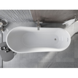 Luxury Alta szabadon álló fürdökád akril  170 x 75 cm, fehér,  leeresztö  króm - 52141707500 Térben álló kád