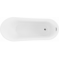 Luxury Alta szabadon álló fürdökád akril  170 x 75 cm, fehér,  leeresztö  króm - 52141707500 Térben álló kád