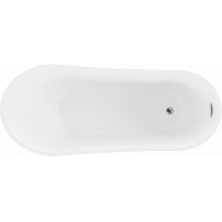 Luxury Alta szabadon álló fürdökád akril  170 x 75 cm, fehér,  leeresztö  króm - 52141707500 Térben álló kád