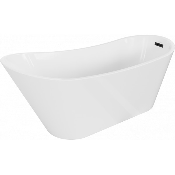 Luxury Alta szabadon álló fürdökád akril  170 x 75 cm, fehér,  leeresztö   fekete - 52141707500-B Térben álló kád