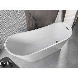 Luxury Alta szabadon álló fürdökád akril  170 x 75 cm, fehér,  leeresztö   fekete - 52141707500-B Térben álló kád