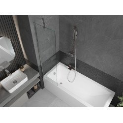 Mexen Next Kádparaván 1 részes 50 x 150 cm,  átlátszó nano, króm - 895-050-000-00-00-01 Kádparaván