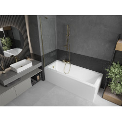 Mexen Next Kádparaván 1 részes 50 x 150 cm,  átlátszó nano, arany - 895-050-000-00-00-50 Kádparaván Fürdökád Mexen