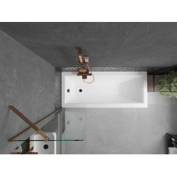 Mexen Next Kádparaván 1 részes 50 x 150 cm,  átlátszó nano, rózsa arany - 895-050-000-00-00-60 Kádparaván