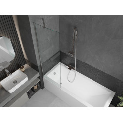 Mexen Next Kádparaván 1 részes 60 x 150 cm,  átlátszó nano, króm - 895-060-000-00-00-01 Kádparaván