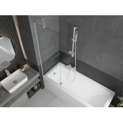 Mexen Next Kádparaván 1 részes 60 x 150 cm,  átlátszó nano,  fehér  - 895-060-000-00-00-20 Kádparaván