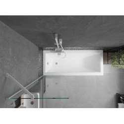 Mexen Next Kádparaván 1 részes 60 x 150 cm,  átlátszó nano,  fehér  - 895-060-000-00-00-20 Kádparaván