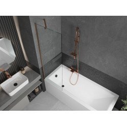 Mexen Next Kádparaván 1 részes 60 x 150 cm,  átlátszó nano, rózsa arany - 895-060-000-00-00-60 Kádparaván