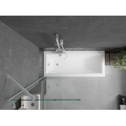Mexen Next Kádparaván 1 részes 70 x 150 cm,  átlátszó nano,  fehér  - 895-070-000-00-00-20 Kádparaván