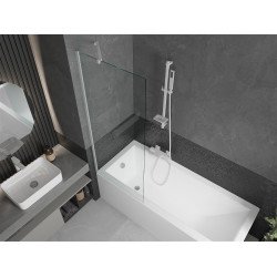 Mexen Next Kádparaván 1 részes 70 x 150 cm,  átlátszó nano,  fehér  - 895-070-000-00-00-20 Kádparaván