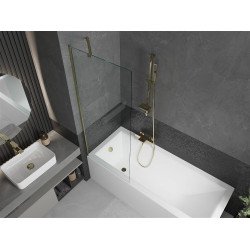 Mexen Next Kádparaván 1 részes 70 x 150 cm,  átlátszó nano, arany - 895-070-000-00-00-50 Kádparaván