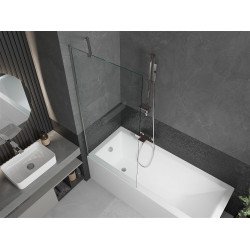 Mexen Next Kádparaván 1 részes 80 x 150 cm,  átlátszó nano, króm - 895-080-000-00-00-01 Kádparaván