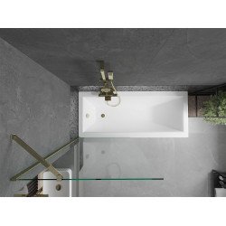 Mexen Next Kádparaván 1 részes 80 x 150 cm,  átlátszó nano, arany - 895-080-000-00-00-50 Kádparaván