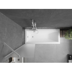 Mexen Next Kádparaván 1 részes 50 x 150 cm, szron,  fehér  - 895-050-000-00-30-20 Kádparaván