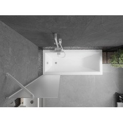 Mexen Next Kádparaván 1 részes 50 x 150 cm, szron,  fehér  - 895-050-000-00-30-20 Kádparaván