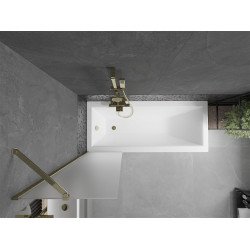 Mexen Next Kádparaván 1 részes 50 x 150 cm, szron, arany - 895-050-000-00-30-50 Kádparaván