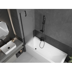 Mexen Next Kádparaván 1 részes 50 x 150 cm, szron, fekete - 895-050-000-00-30-70 Kádparaván