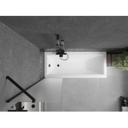 Mexen Next Kádparaván 1 részes 50 x 150 cm, szron, fekete - 895-050-000-00-30-70 Kádparaván