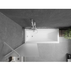 Mexen Next Kádparaván 1 részes 60 x 150 cm, szron,  fehér  - 895-060-000-00-30-20 Kádparaván