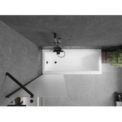 Mexen Next Kádparaván 1 részes 60 x 150 cm, szron, fekete - 895-060-000-00-30-70 Kádparaván