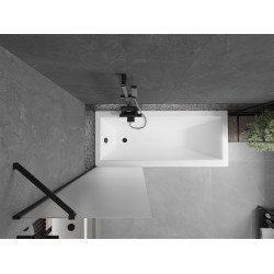 Mexen Next Kádparaván 1 részes 60 x 150 cm, szron, fekete - 895-060-000-00-30-70 Kádparaván