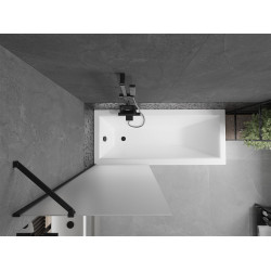Mexen Next Kádparaván 1 részes 70 x 150 cm, szron, fekete - 895-070-000-00-30-70 Kádparaván