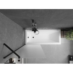 Mexen Next Kádparaván 1 részes 70 x 150 cm, szron, fekete - 895-070-000-00-30-70 Kádparaván