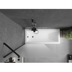 Mexen Next Kádparaván 1 részes 90 x 150 cm, szron, fekete - 895-090-000-00-30-70 Kádparaván