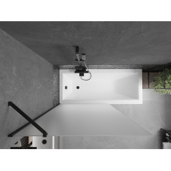 Mexen Next Kádparaván 1 részes 100 x 150 cm, szron, fekete - 895-100-000-00-30-70 Kádparaván