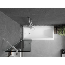 Mexen Next Kádparaván 1 részes 50 x 150 cm, grafit,  fehér  - 895-050-000-00-40-20 Kádparaván