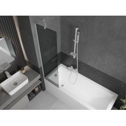 Mexen Next Kádparaván 1 részes 50 x 150 cm, grafit,  fehér  - 895-050-000-00-40-20 Kádparaván