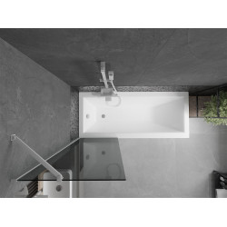 Mexen Next Kádparaván 1 részes 60 x 150 cm, grafit,  fehér  - 895-060-000-00-40-20 Kádparaván