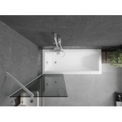 Mexen Next Kádparaván 1 részes 60 x 150 cm, grafit,  fehér  - 895-060-000-00-40-20 Kádparaván